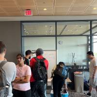 Students enjoying ice cream